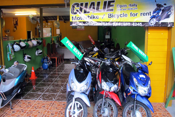 Chalie Motorbike & Bicycle for Rent