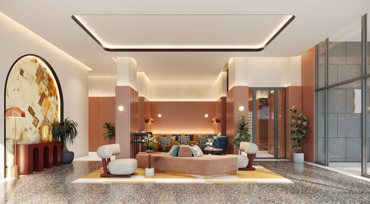 Welcome Lobby of The Base Height Chiang Mai condominium by Sansiri