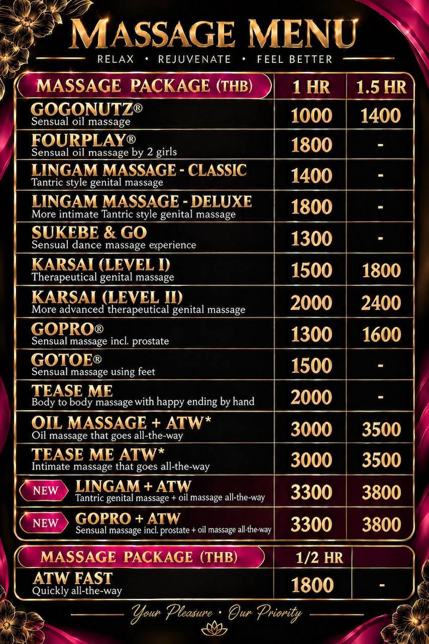 Daisuki massage by Lolita menu Chiang Mai