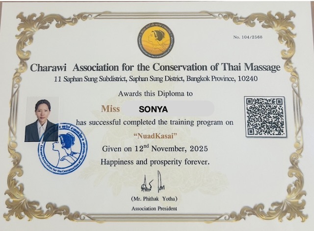 Karsai massage by Sonya at All about Touch Massage Chiang Mai