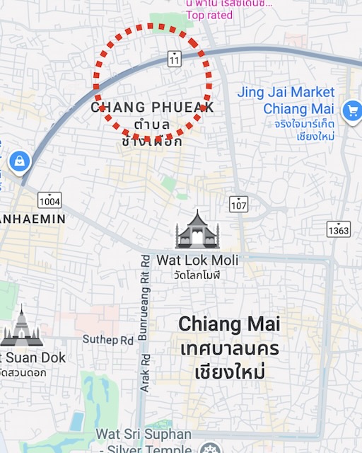 Naowarat Massage Teen massage with happy ending map location Chiang Mai