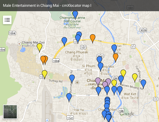 Overview Male Entertainment places in Chiang Mai