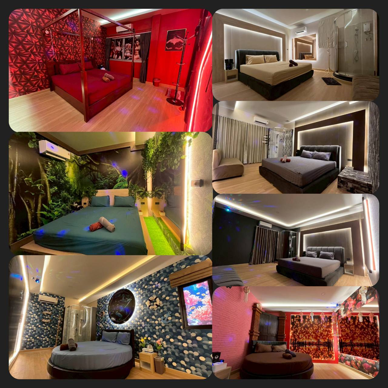 Pink X Station erotic massage Chiang Mai facilities