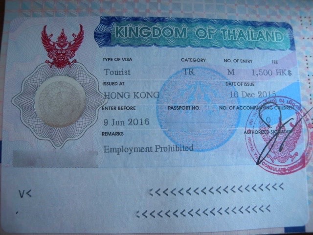 thai tourist visa from canada